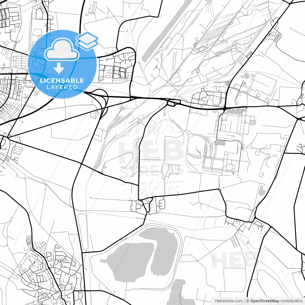Layered PDF map of Salzgitter, Lower Saxony, Germany