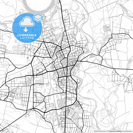 Layered PDF map of Dessau-Roßlau, Saxony-Anhalt, Germany