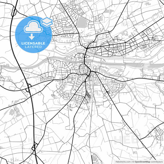 Layered PDF map of Dorsten, North Rhine-Westphalia, Germany
