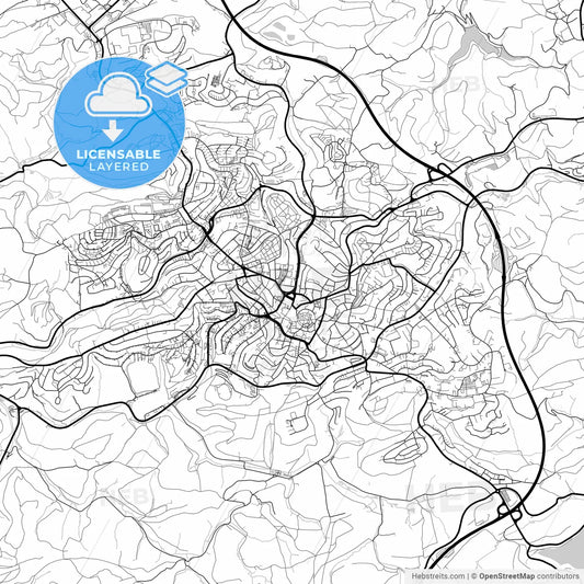 Layered PDF map of Ludenscheid, North Rhine-Westphalia, Germany