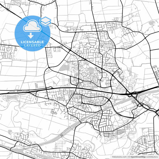 Layered PDF map of Garbsen, Lower Saxony, Germany