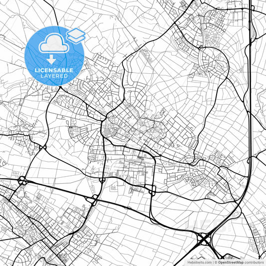 Layered PDF map of Bad Homburg vor der Hohe, Hesse, Germany
