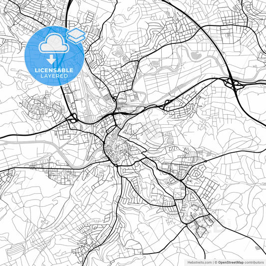 Layered PDF map of Wetzlar, Hesse, Germany