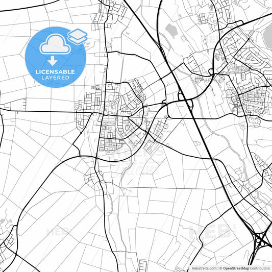 Layered PDF map of Erftstadt, North Rhine-Westphalia, Germany