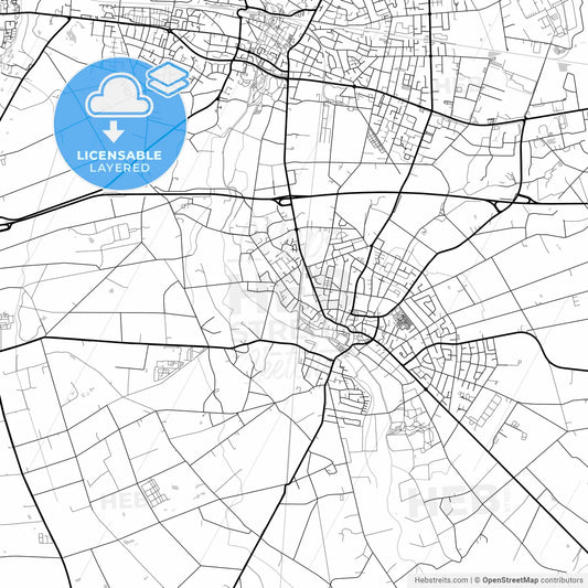 Layered PDF map of Gronau (Westf.), North Rhine-Westphalia, Germany