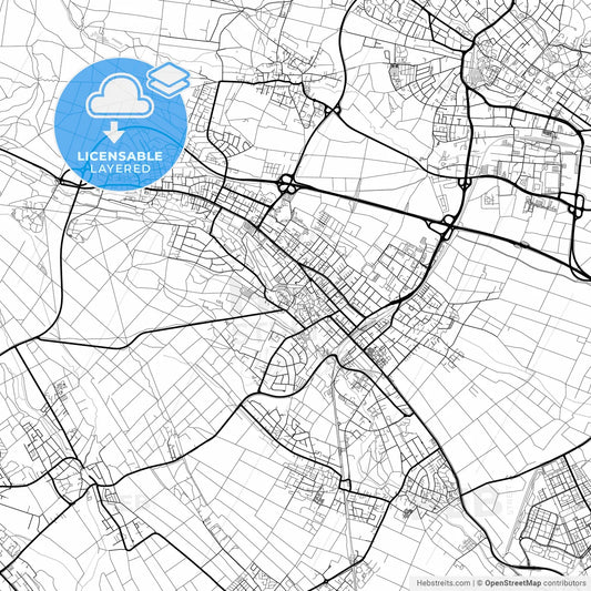 Layered PDF map of Oberursel (Taunus), Hesse, Germany