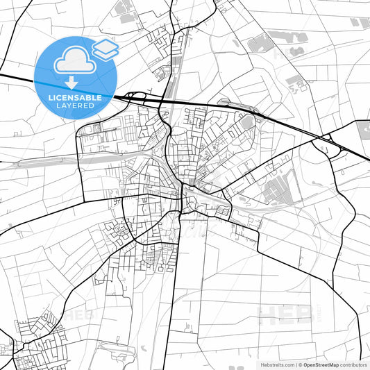Layered PDF map of Lehrte, Lower Saxony, Germany