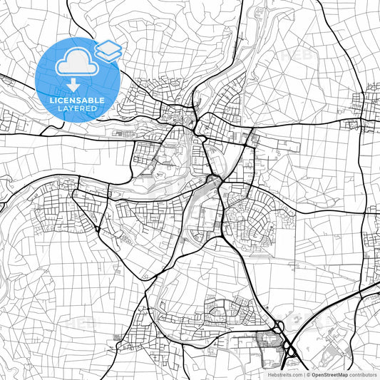 Layered PDF map of Bietigheim-Bissingen, Baden-Wuerttemberg, Germany
