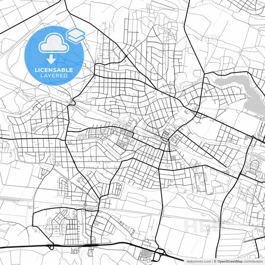 Layered PDF map of Falkensee, Brandenburg, Germany