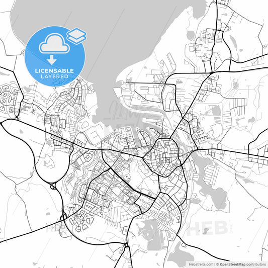 Layered PDF map of Wismar, Mecklenburg-Western Pomerania, Germany