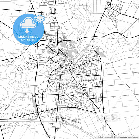 Layered PDF map of Gifhorn, Lower Saxony, Germany