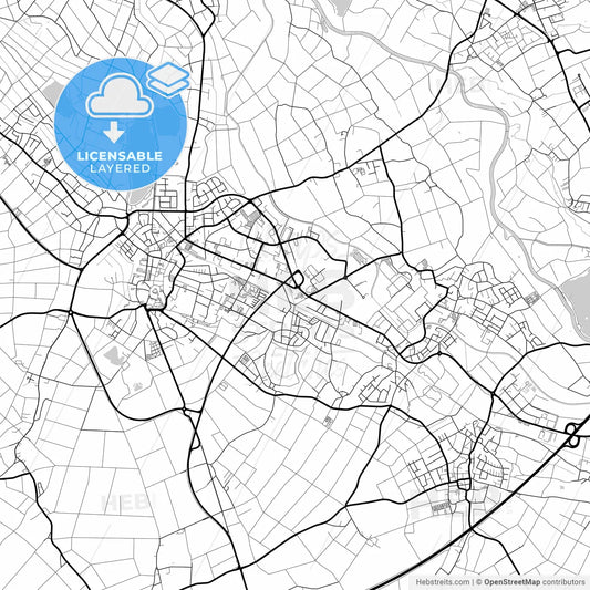 Layered PDF map of Heinsberg, North Rhine-Westphalia, Germany