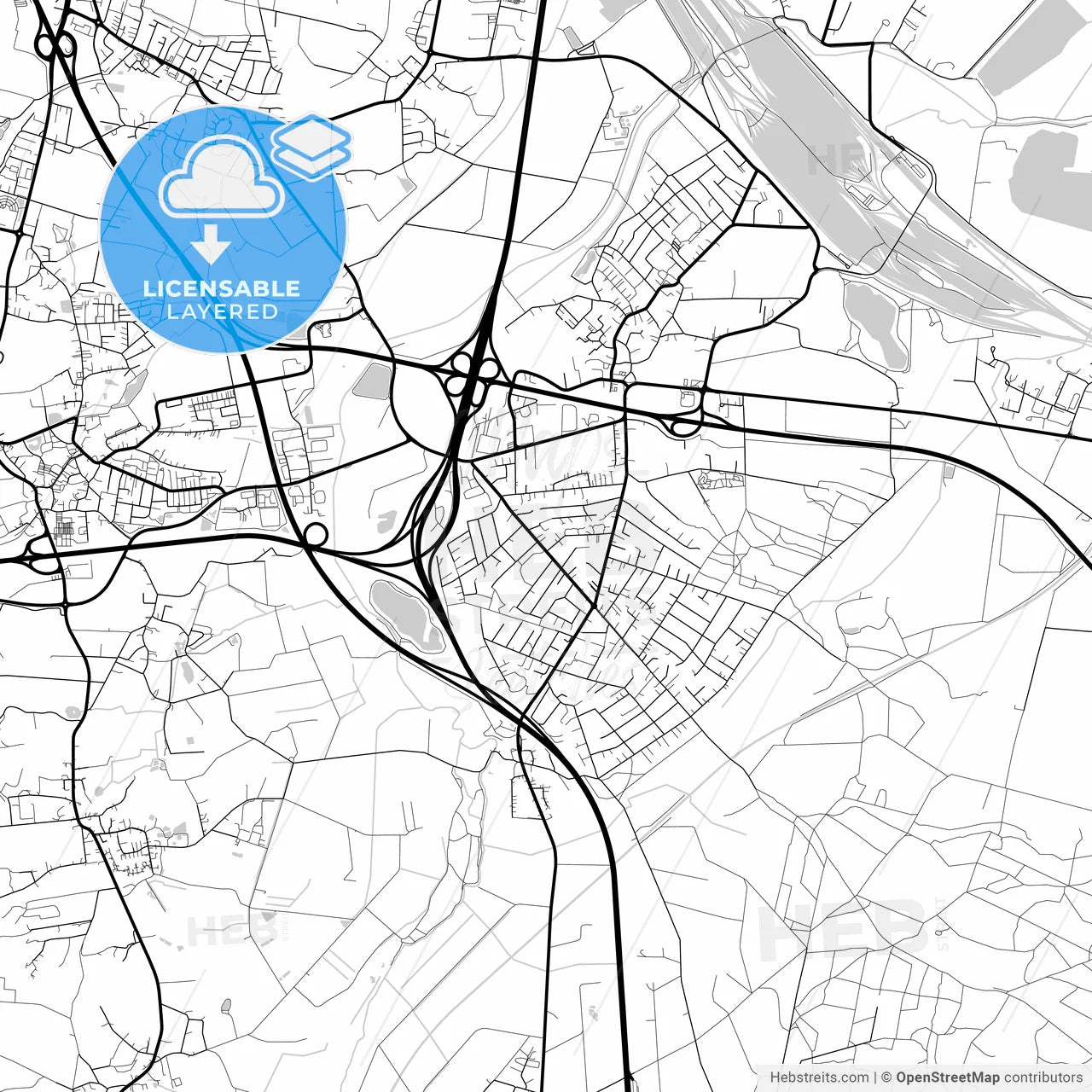 Layered PDF map of Seevetal, Lower Saxony, Germany