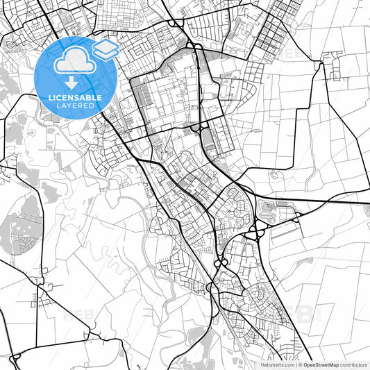 Layered PDF map of Laatzen, Lower Saxony, Germany