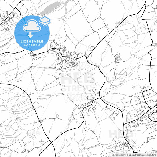 Layered PDF map of Huckelhoven, North Rhine-Westphalia, Germany
