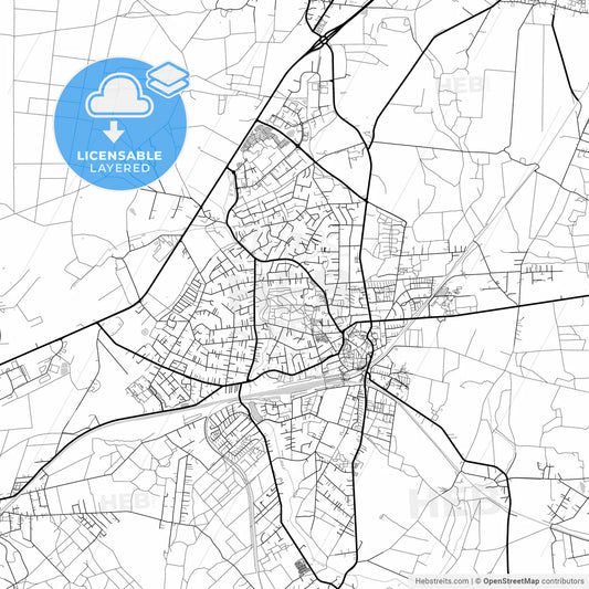 Layered PDF map of Buchholz in der Nordheide, Lower Saxony, Germany