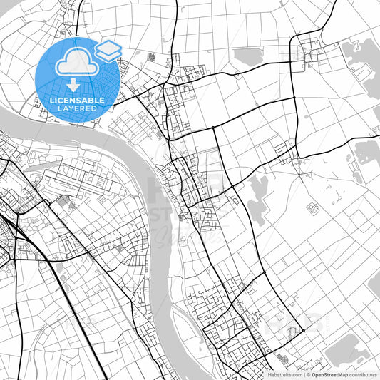 Layered PDF map of Niederkassel, North Rhine-Westphalia, Germany