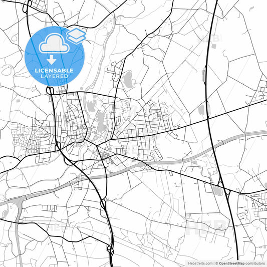 Layered PDF map of Bramsche, Lower Saxony, Germany