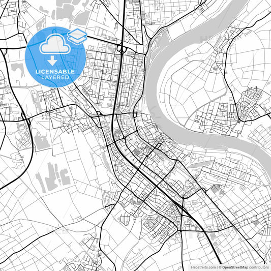 Layered PDF map of Wesseling, North Rhine-Westphalia, Germany