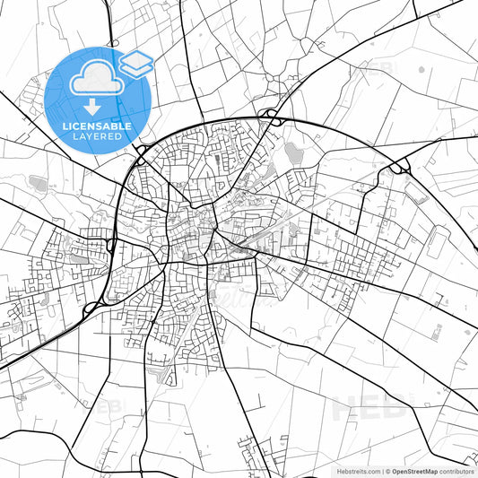 Layered PDF map of Cloppenburg, Lower Saxony, Germany