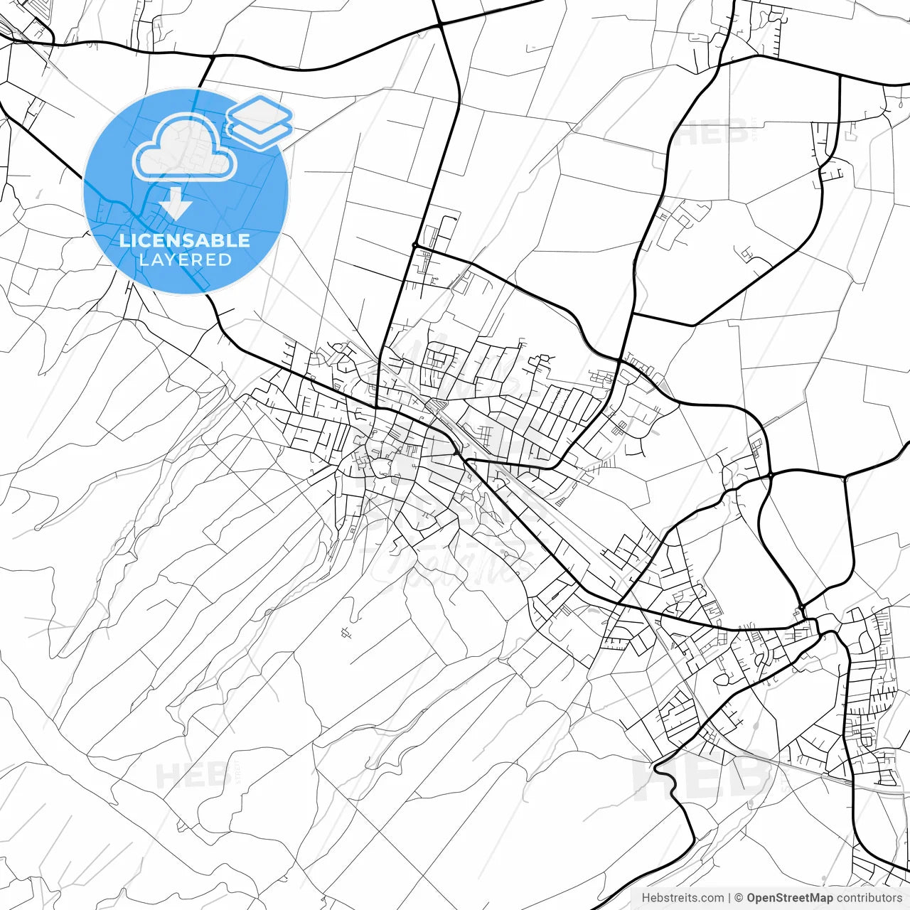 Layered PDF map of Barsinghausen, Lower Saxony, Germany