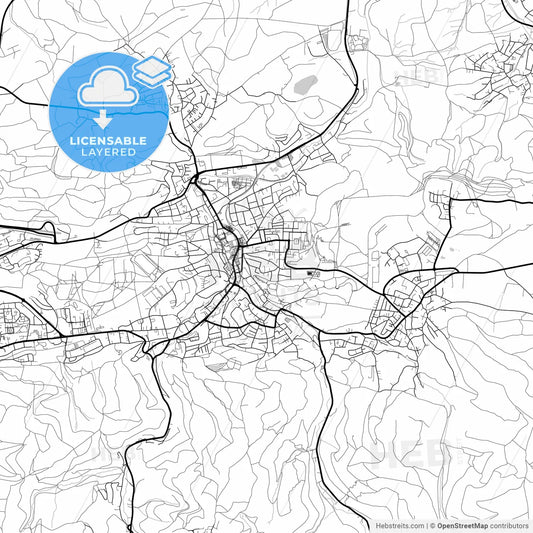 Layered PDF map of Hemer, North Rhine-Westphalia, Germany