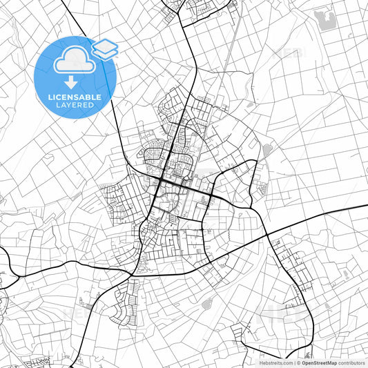 Layered PDF map of Dietzenbach, Hesse, Germany