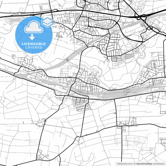 Layered PDF map of Seelze, Lower Saxony, Germany