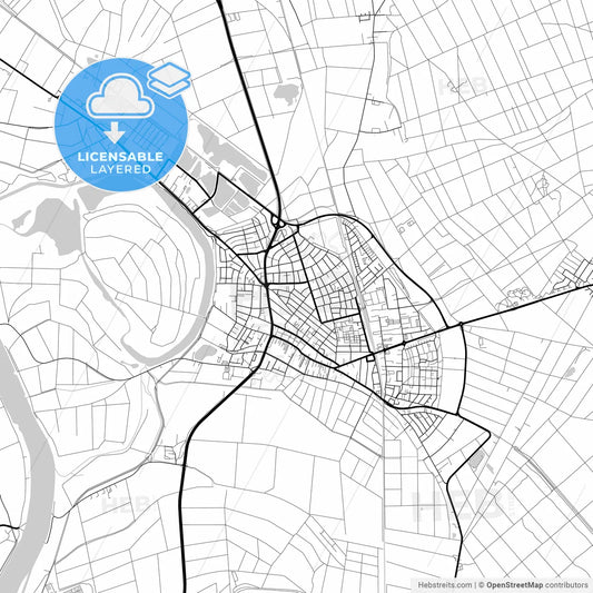 Layered PDF map of Lampertheim, Hesse, Germany