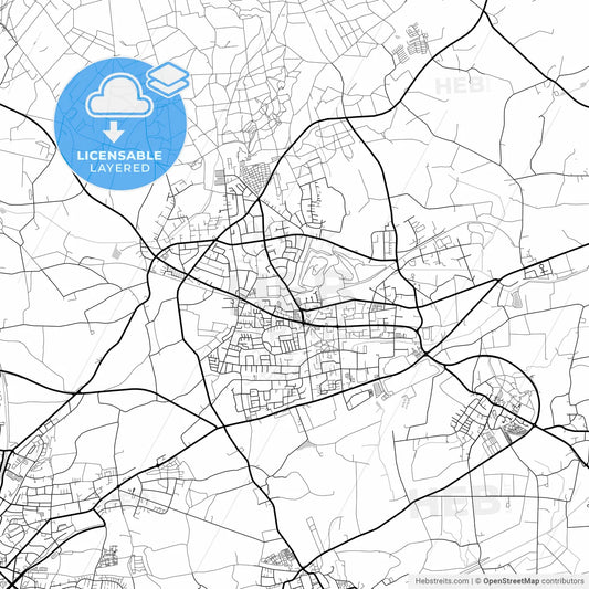 Layered PDF map of Oer-Erkenschwick, North Rhine-Westphalia, Germany