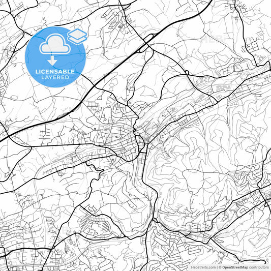 Layered PDF map of Gevelsberg, North Rhine-Westphalia, Germany