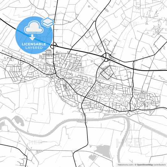 Layered PDF map of Achim, Lower Saxony, Germany
