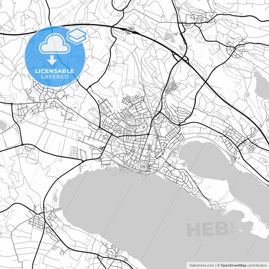 Layered PDF map of Radolfzell am Bodensee, Baden-Wuerttemberg, Germany