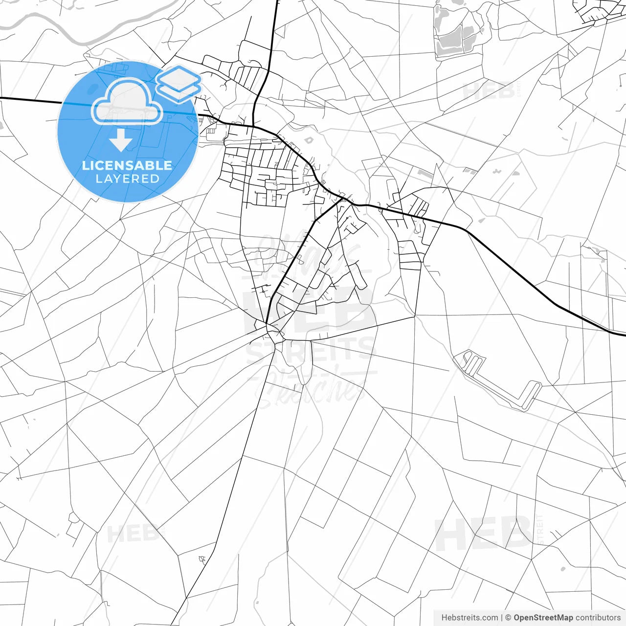 Layered PDF map of Geestland, Lower Saxony, Germany