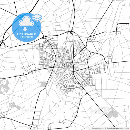 Layered PDF map of Burgdorf, Lower Saxony, Germany