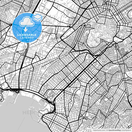 Layered PDF map of Kallithea, Attica, Greece