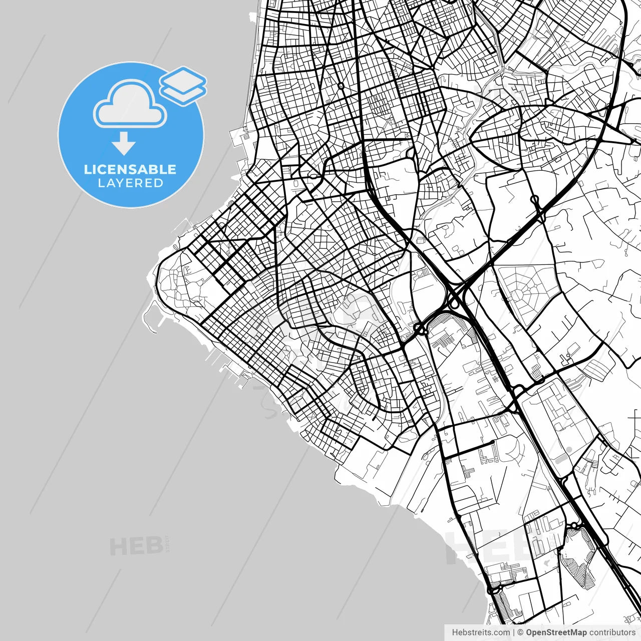 Layered PDF map of Kalamaria, Central Macedonia, Greece