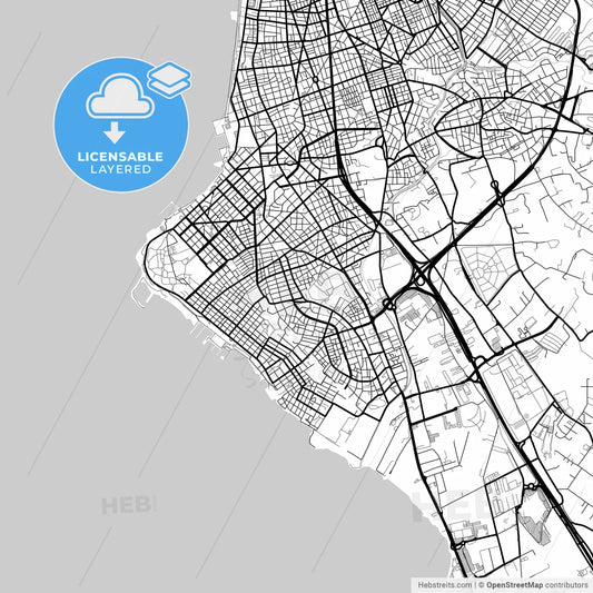 Layered PDF map of Kalamaria, Central Macedonia, Greece