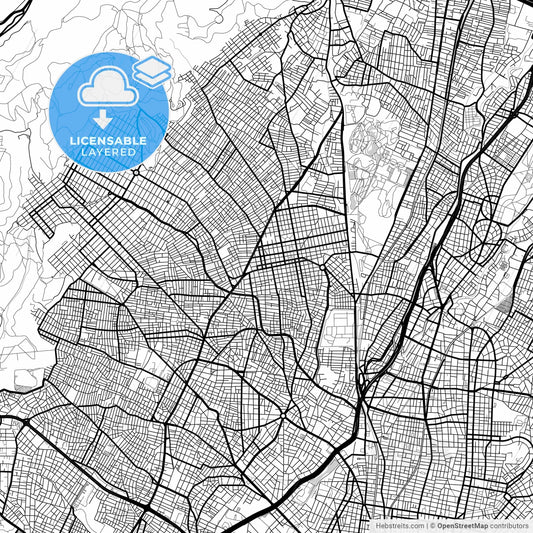 Layered PDF map of Ilio, Attica, Greece