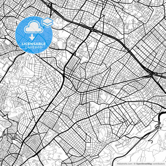 Layered PDF map of Chalandri, Attica, Greece