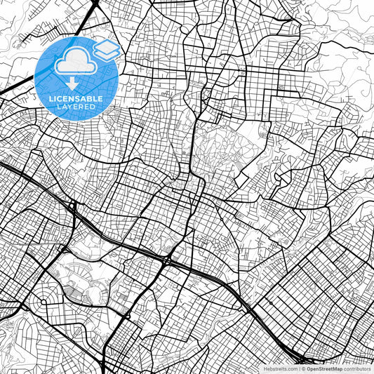 Layered PDF map of Marousi, Attica, Greece