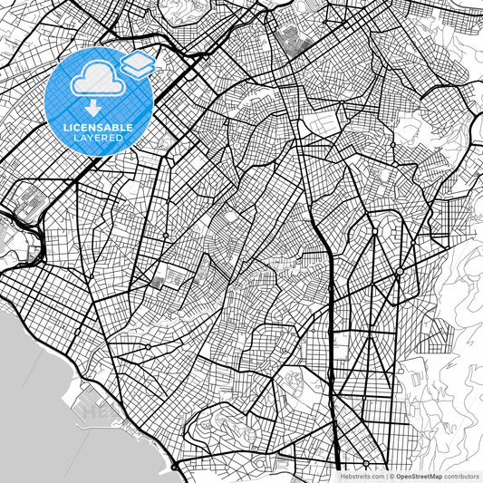 Layered PDF map of Agios Dimitrios, Attica, Greece