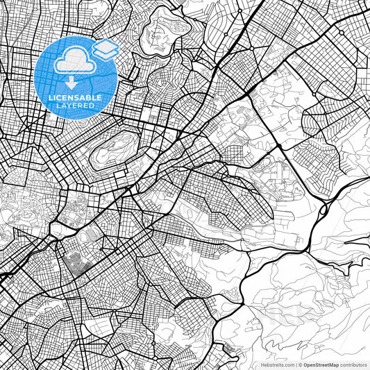 Layered PDF map of Zografou, Attica, Greece