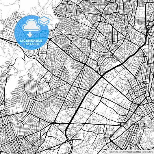 Layered PDF map of Egaleo, Attica, Greece
