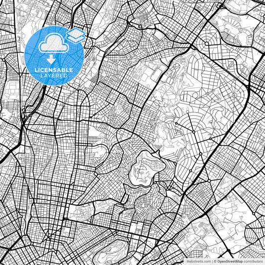 Layered PDF map of Galatsi, Attica, Greece