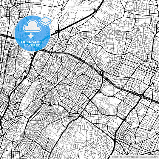 Layered PDF map of Irakleio, Attica, Greece