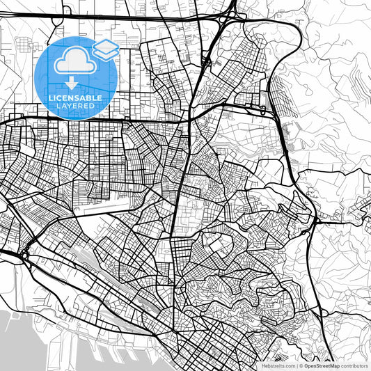 Layered PDF map of Stavroupoli, Central Macedonia, Greece