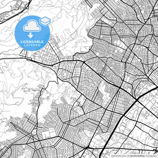 Layered PDF map of Chaidari, Attica, Greece