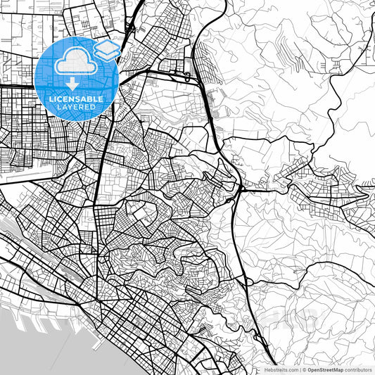 Layered PDF map of Polichni, Central Macedonia, Greece