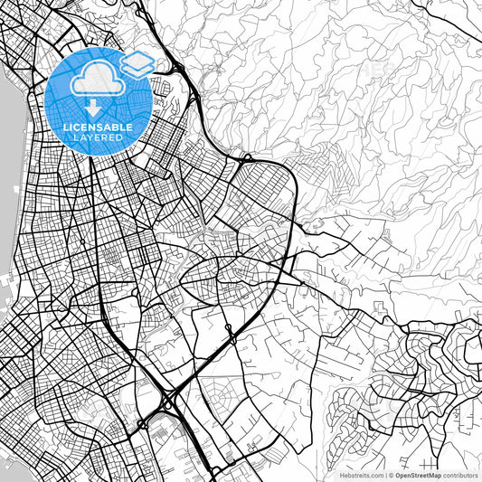 Layered PDF map of Pylaia, Central Macedonia, Greece